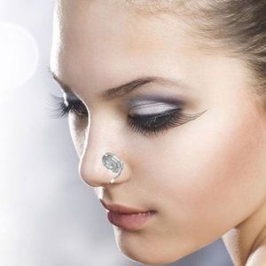 Nose Jewelry ~ Non Piercing Tornado Ear Loop Or Nose Stud .925